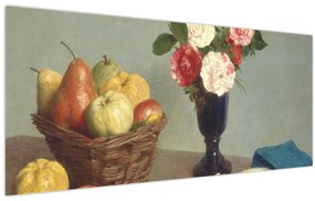 Obraz - Henri Fantin-Latour, Still  Life, reprodukcia (120x50 cm)