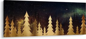 Obraz - Zlatá noc (120x50 cm)
