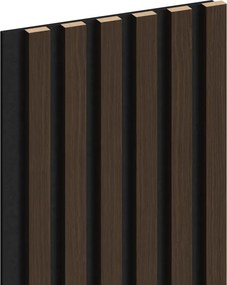 Mexen Lam-F, akustické stenové lamely 275 × 30 cm, plstený podklad 8 mm, technická dyha, orech palisandrový, S105-275307-3015-021