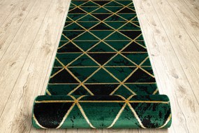 Behúň EMERALD 1020 Glamour exclusive, mramor, trojuholníkový, zelený + zlatá