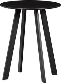 Čierny záhradný odkladací stolík WOOOD Fer, ø 40 cm