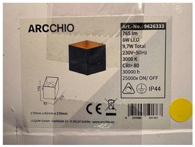 Arcchio Arcchio - LED Vonkajšie nástenné svietidlo ALIMA LED/8W/230V LW0826