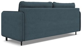 Modrá rozkladacia/s úložným priestorom pohovka 226 cm Luana – Makamii