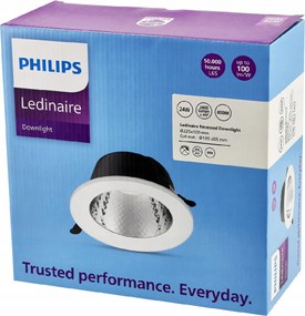 PHILIPS LED bodové svetlo okrúhle zapustené - 24W - 2400lm - 4000K - čierne
