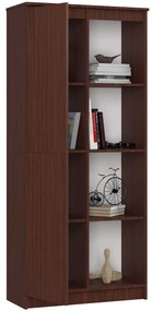 Regál Rexa 80 cm 1 skrinka a 4 police wenge