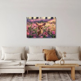 Sklenený obraz - Roztomilá srnčeka (70x50 cm)
