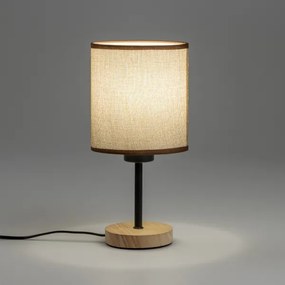 Brilagi - Stolná lampa NUBILA WOOD 1xE27/25W/230V dub/hnedá