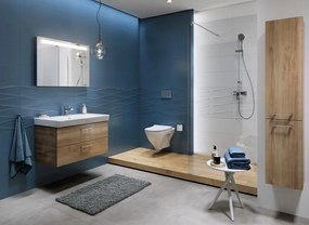 Cersanit Mille Slim, súprava závesnej skrinky a umývadla 505x380x515 mm, orech, S801-322-DSM