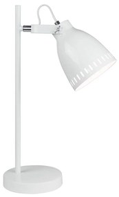 Stolná lampa, biela/kov, AIDEN TYP 1