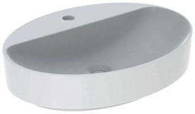 GEBERIT VariForm oválne umývadlo na dosku s otvorom, bez prepadu, 600 x 450 mm, biela, 500.773.01.2