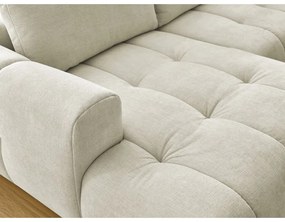 Béžová rozkladacia/s úložným priestorom rohová pohovka (pravý roh/do tvaru "U") Fuji – Bobochic Paris