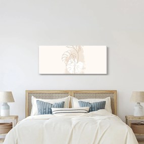 Obraz - Line art monstera N⁰1 (120x50 cm)