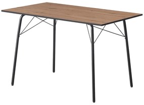 Jedálenský stôl, dub artisan/čierna, 120x75x75 cm, NALAK TYP 2