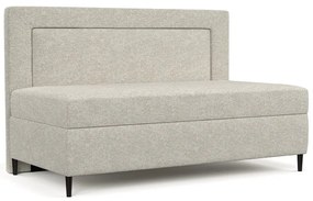 Sivobéžová čalúnená jednolôžková posteľ 100x200 cm Albumy – Maison de Rêve