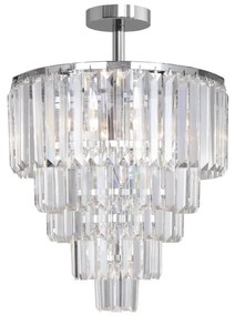 Zuma Line FC17106/6+3+1-CHROME+CL - Prisadený luster AMEDEO 10xE14/40W/230V chróm