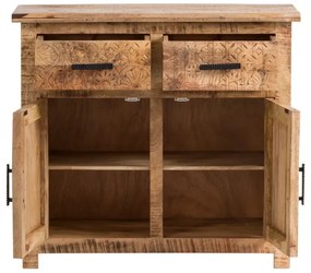 furniture-nabytek.cz - Masívna komoda Bombaj z mangového dreva, lakovaná, hnedá – 90×42×80 cm