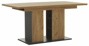 Kondela Jedálenský stôl, dub craft zlatý/grafit sivá, 155-204x86 cm, FIDEL
