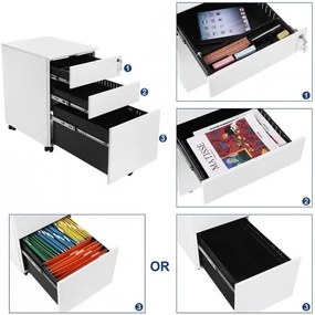 Mobilná skrinka na spisy SONGMICS OFC60WT