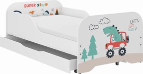Wooden Toys Detská posteľ MIKI 140x70 T-REX