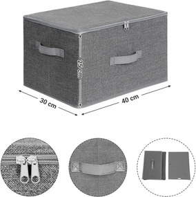 Sada úložných boxů Tripas šedá