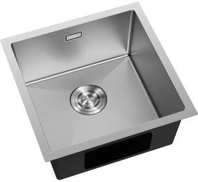 Mexen Trixo, 1-komorový nerezový drez 440 x 440 mm, brúsená oceľ, 6413441000-01