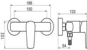 Novaservis - Sprchová batéria METALIA matná čierna