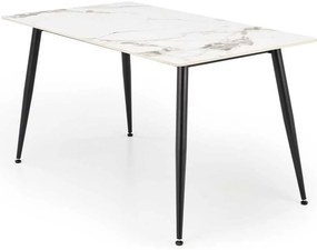 Jedálenský stôl Webster 140 cm, mramor / čierna