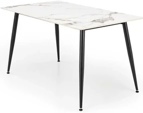 Jedálenský stôl Webster 140 cm, mramor / čierna