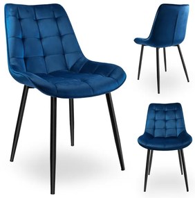 Jedálenská stolička NORMAN zamatová, granátová