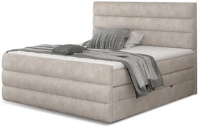Kontinentálna boxspring posteľ Carmen, sivá 160x200cm (dora 96/ CAND 02)