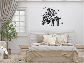 drevko 3D nálepka na stenu Jeleň Rozmer obrazu: 39 x 44,5 cm, Farba dekorácie: Čierna