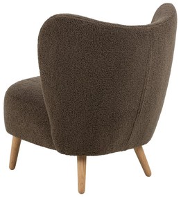 Hnedé kreslo z textílie buklé Elmont – Actona