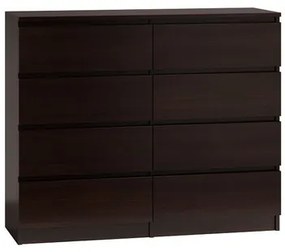 Komoda 8 zásuviek Malva 120 cm Wenge
