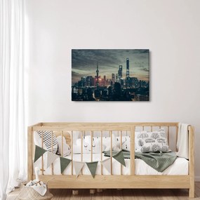Obraz mesta za súmraku (90x60 cm)