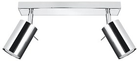 Bodové svietidlo Ring, 2x chrómové kovové tienidlo, (možnosť polohovania)