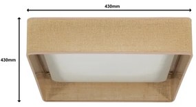 Brilagi - LED stmievateľné svietidlo VELVET SQUARE LED/24W/230V + diaľkový ovládač hnedé