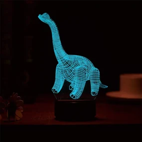 3Dmix 3DL-CLK045 – 3D LED nočná lampa - Diplodokus (Hodiny s budíkom)