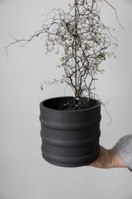 Storefactory Keramický obal na kvetináč Arby Dark Grey