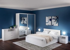 Posteľ 160x200 VENA, biele drevo