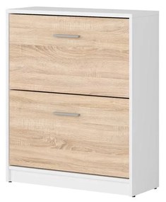 Botník (skrinka na topánky) BRW Nepo Plus 29 (biela + dub sonoma) . Vlastná spoľahlivá doprava až k Vám domov. 1098394