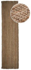 Hnedý jutový behúň Flair Rugs Jute, 60 x 230 cm