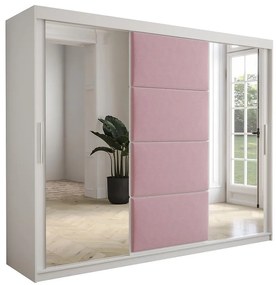 Skriňa Tapi 250 Biely/Ružová