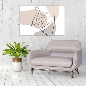 Obraz - Woman body line art N⁰1 (90x60 cm)