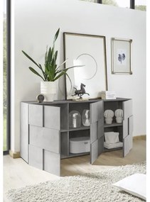 Komoda SERIAN betónovo sivá