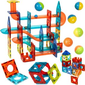 Viacfarebná edukačná magnetická stavebnica 3D  - 96 dielov