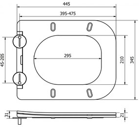 Mexen, Mexen Teo deska wolnoopadająca slim, duroplast, szara-niebieska mat - 39840069