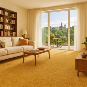 Koberec metráž Serenade 283, na mieru, šíře 4m,5m, žltá, filc, detská izba, ITC