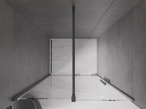 Mexen Velar, posuvné dvere do otvoru 120x200 cm, 8mm číre sklo, grafitová matná, 871-120-000-01-66