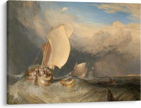 Obraz - William Turner, Fishing Boats with Hucksters Bargaining for Fish, reprodukcia (70x50 cm)