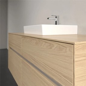 VILLEROY &amp; BOCH Collaro závesná skrinka pod umývadlo na dosku (umývadlo v strede), 4 zásuvky, 1400 x 500 x 548 mm, Nordic Oak, C07300VJ